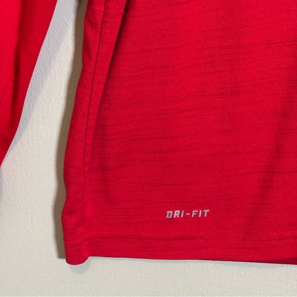 Nike Dri-Fit Touch Long Sleeve Pullover Hoodie-Red-Men Size XL - Picture 4 of 7